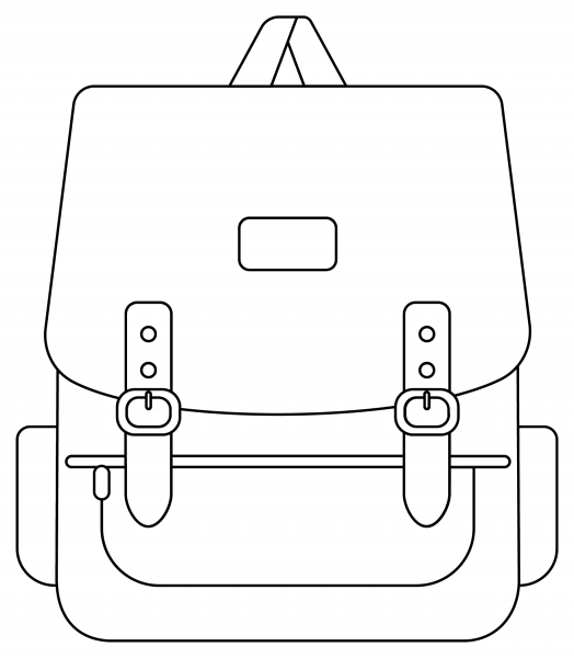 Backpack coloring page image