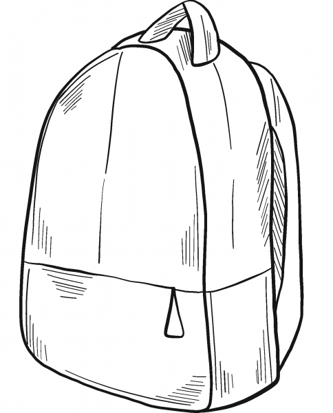 Backpack coloring page image