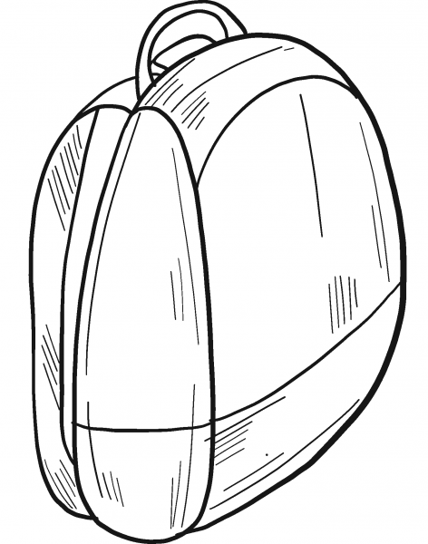 Backpack coloring page image
