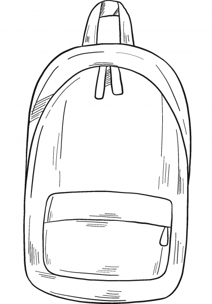 Backpack coloring page image