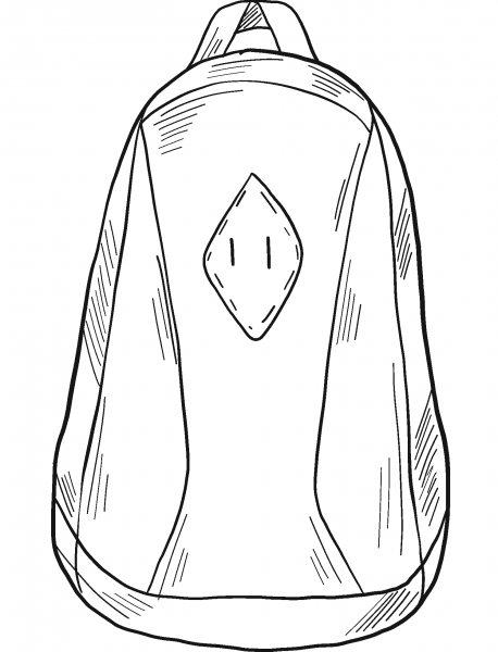 Backpack coloring page image