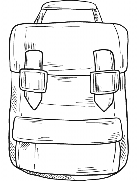 Backpack coloring page image