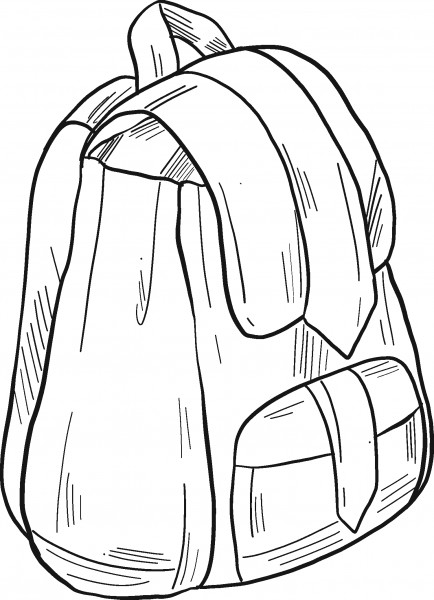 Backpack coloring page image