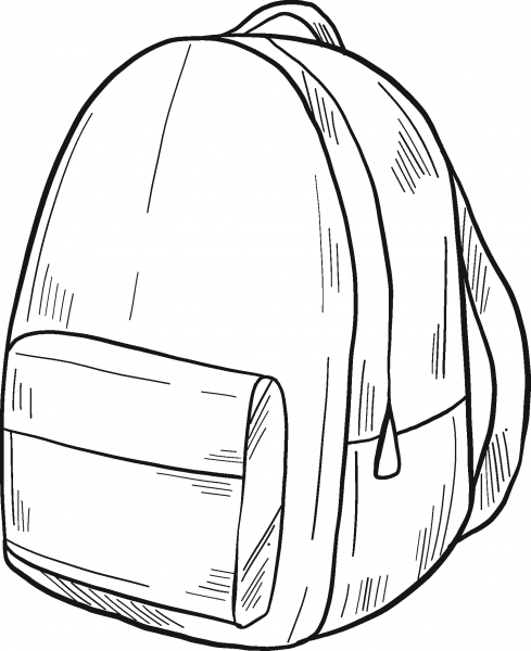 Backpack coloring page image