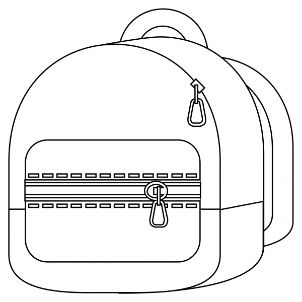 Backpack coloring page image