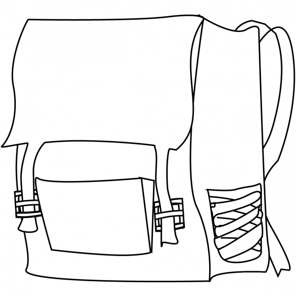 Backpack coloring page image
