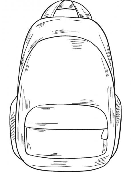 Backpack coloring page image