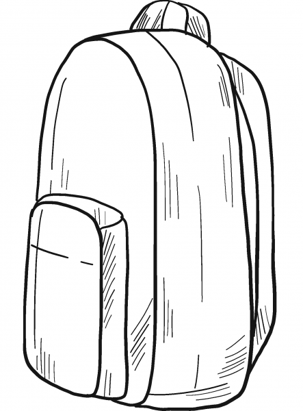 Backpack coloring page image