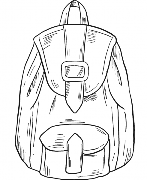 Backpack coloring page image