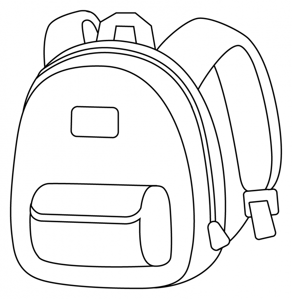Backpack Emoji coloring page image