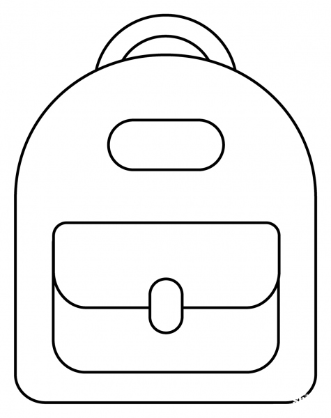 Backpack Emoji coloring page image
