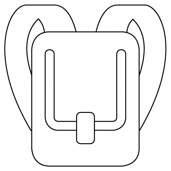 Backpack Emoji coloring page image