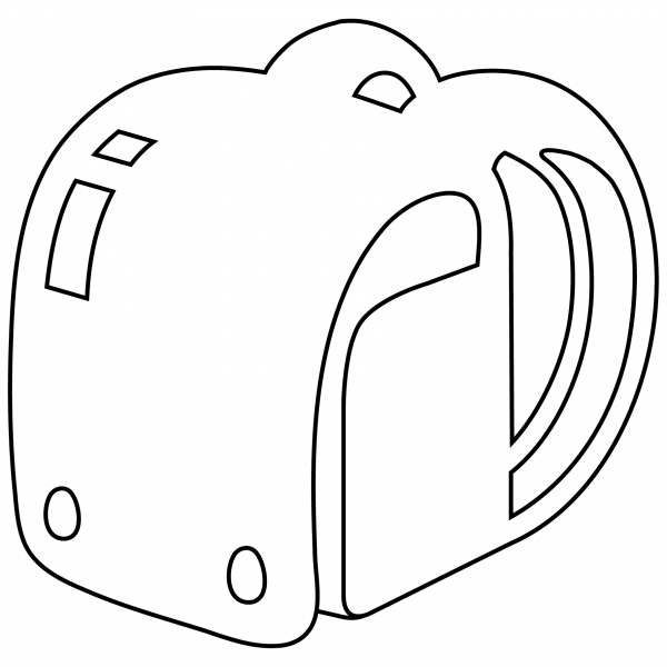 Backpack Emoji coloring page image