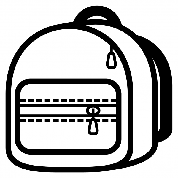 Backpack Emoji coloring page image