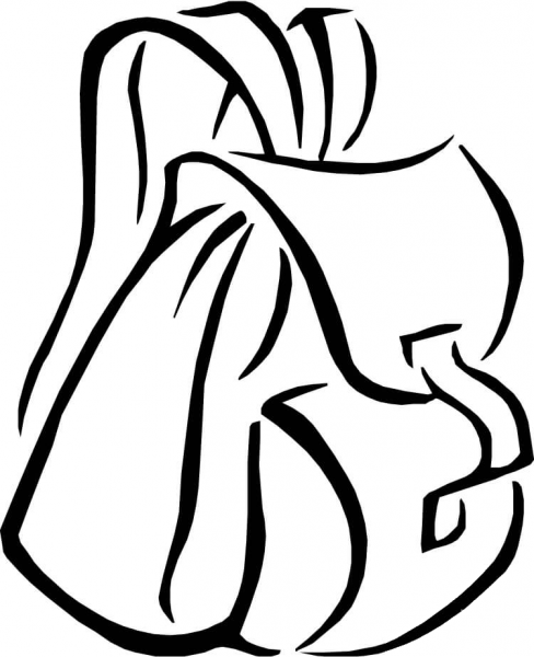 Backpack for Travelling  coloring page image