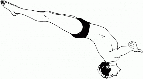 Backward Dive coloring page image