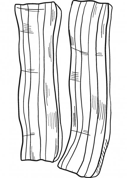 Bacon coloring page image
