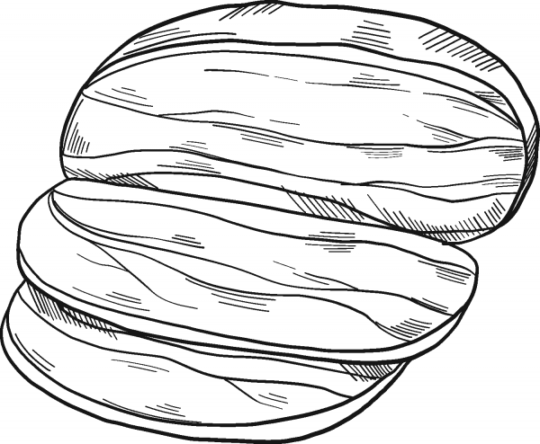 Bacon coloring page image