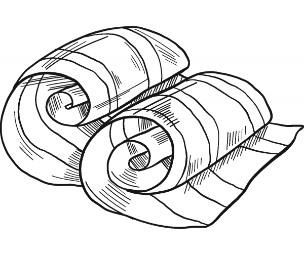 Bacon coloring page image