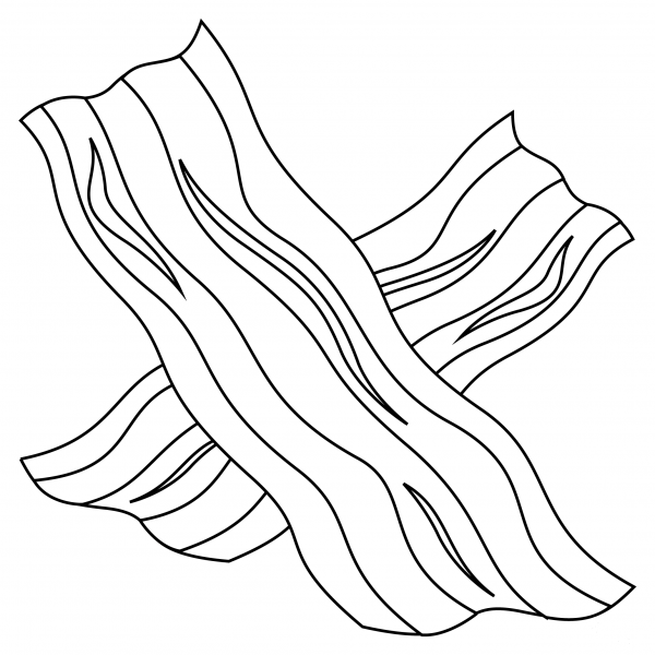 Bacon coloring page image