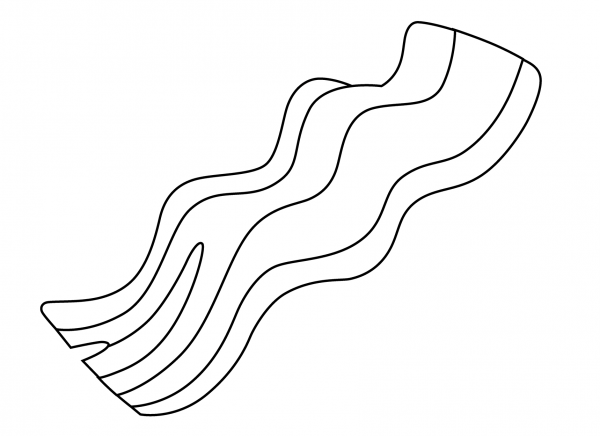 Bacon Emoji coloring page image
