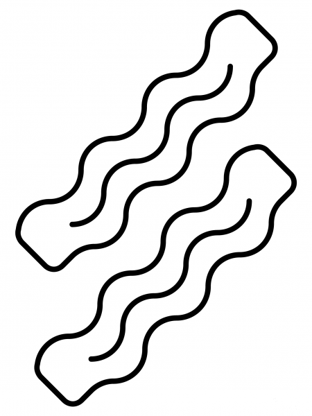 Bacon Emoji coloring page image