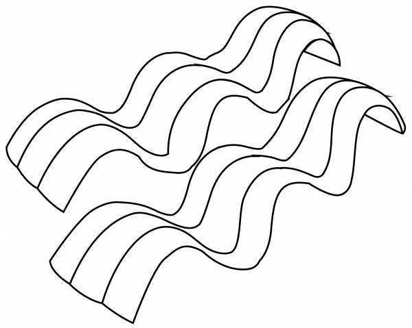 Bacon Emoji coloring page image