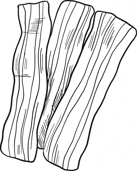 Bacon Slices coloring page image