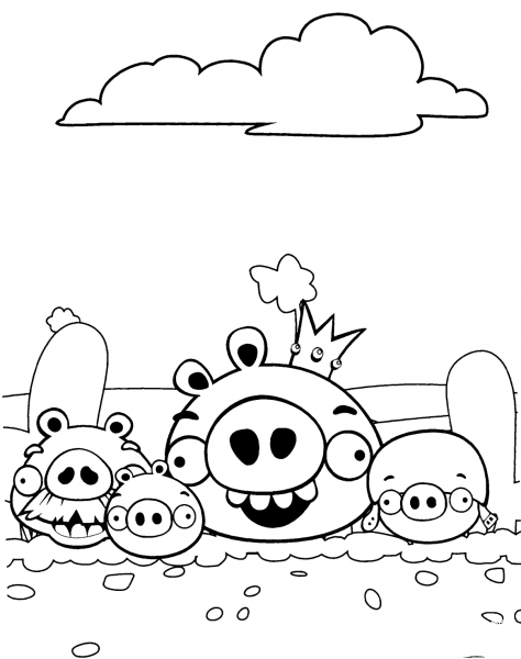 Bad Piggies aka Pigs coloring page image