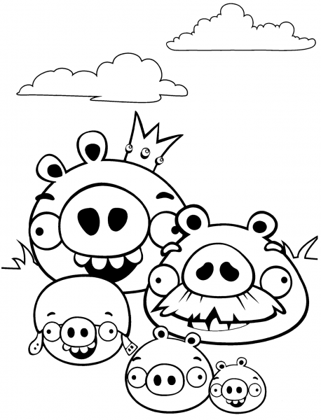 Bad Piggies coloring page image