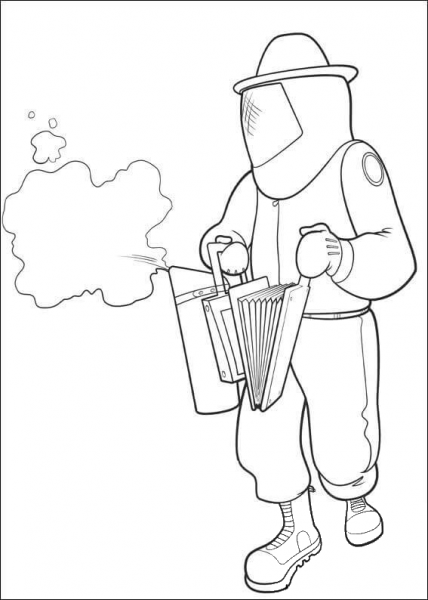 Bad Smell For Bees  coloring page image