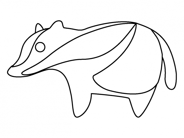 Badger Emoji coloring page image