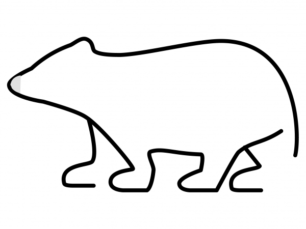 Badger Emoji coloring page image