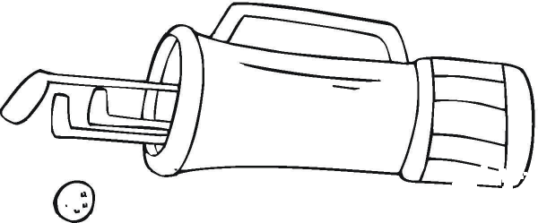 Bag For Playing Golf  coloring page image