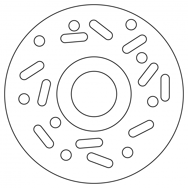 Bagel coloring page image