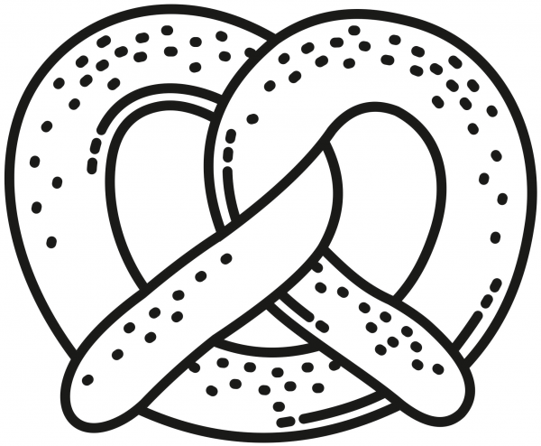 Bagel coloring page image