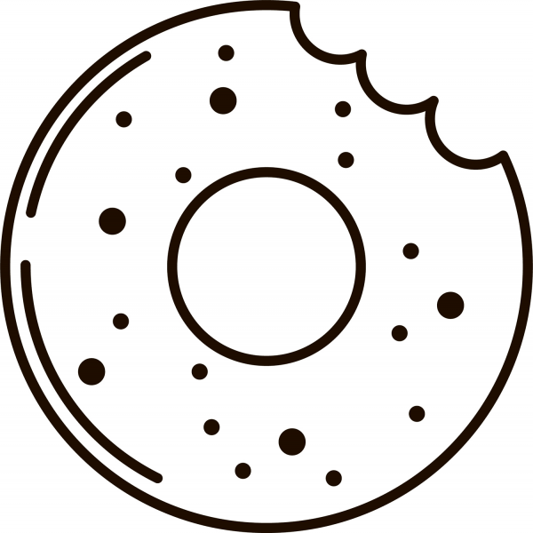 Bagel coloring page image