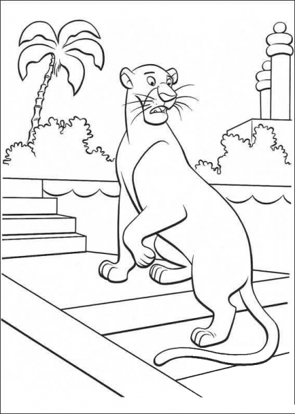 Bagheera The Panther  coloring page image