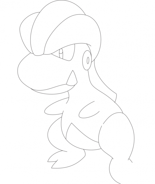 Bagon coloring page image