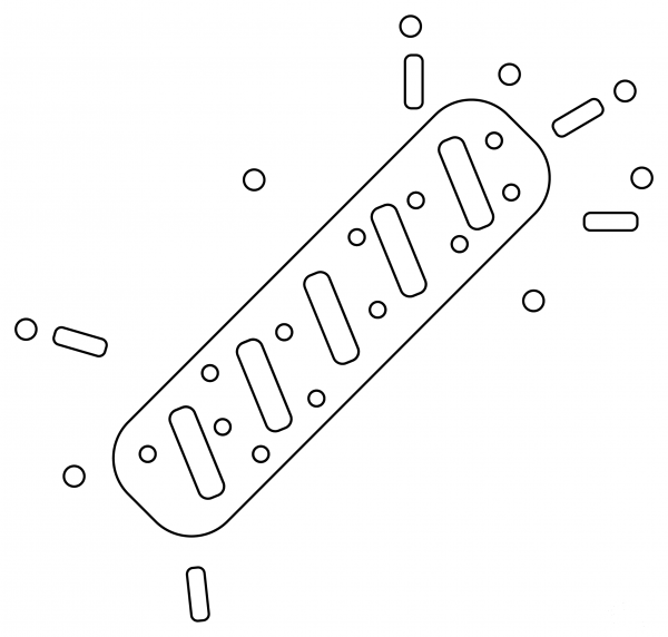 Baguette coloring page image