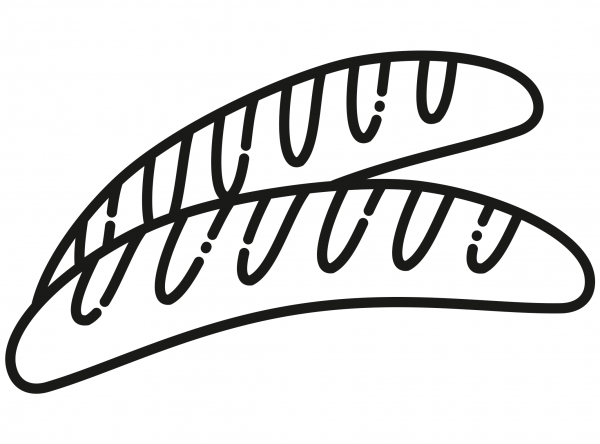Baguette coloring page image