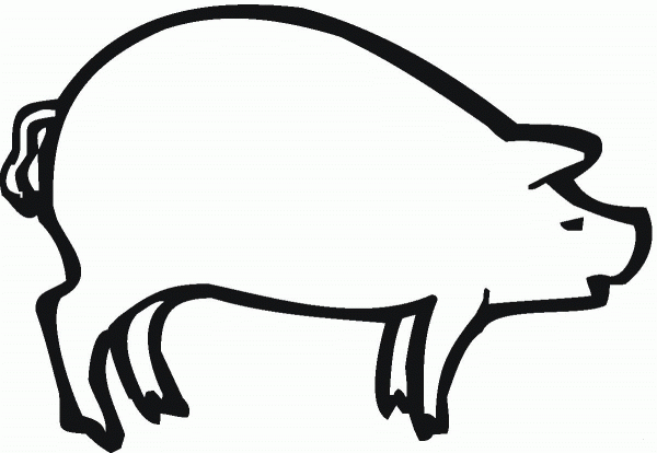 Pig sow coloring page image