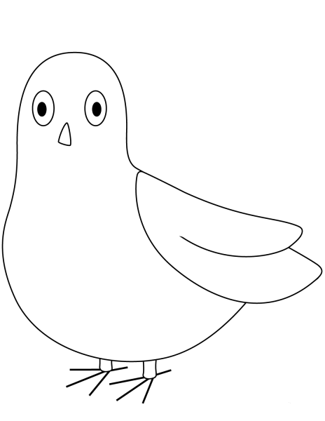 Pigeon coloring page image