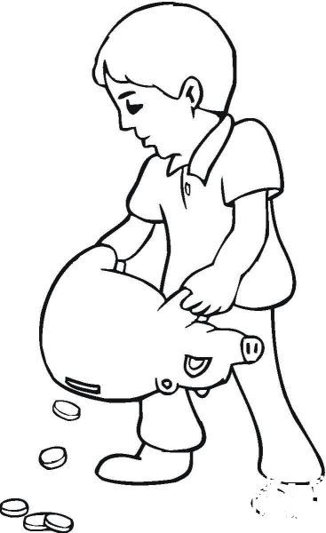 Piggy Bank coloring page image