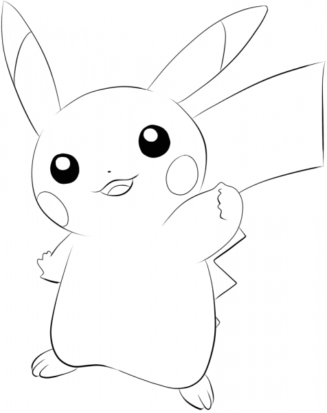 Pikachu coloring page image