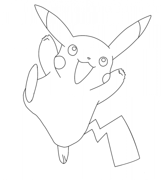 Pikachu coloring page image