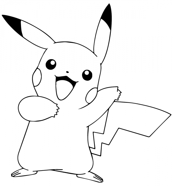Pikachu from PokÃ©mon GO  coloring page image