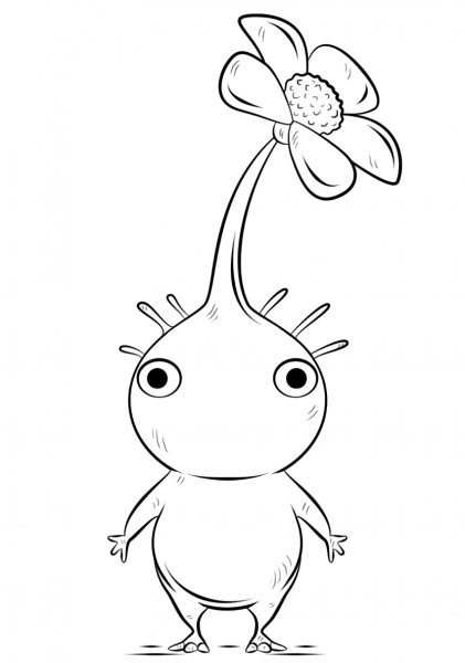 Pikmin coloring page image