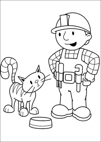 Pilchard Asks For Some Food To Bob  coloring page image