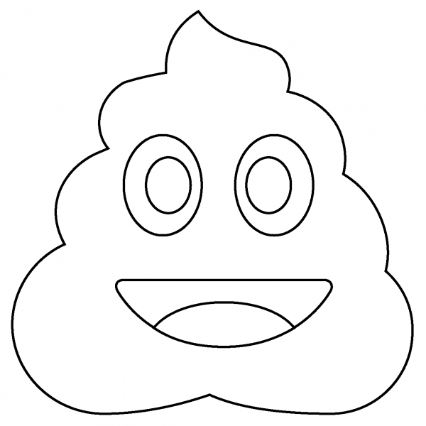 Pile of Poo Emoji coloring page image